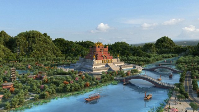 ancient temple 3D Modell .c4d .max .obj .3ds .fbx .stl .blend