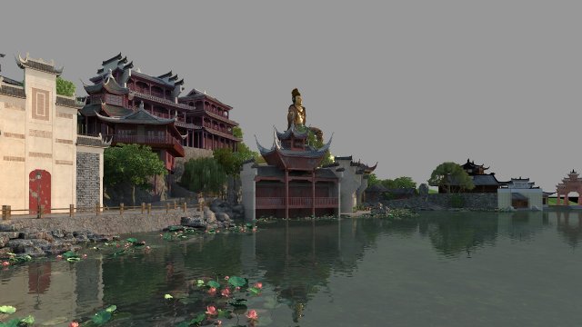 guanyin 3D 模型 .c4d .max .obj .3ds .fbx .stl .blend 