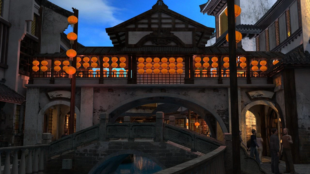 ancient city 3D Model .c4d .max .obj .3ds .fbx .stl .blend 