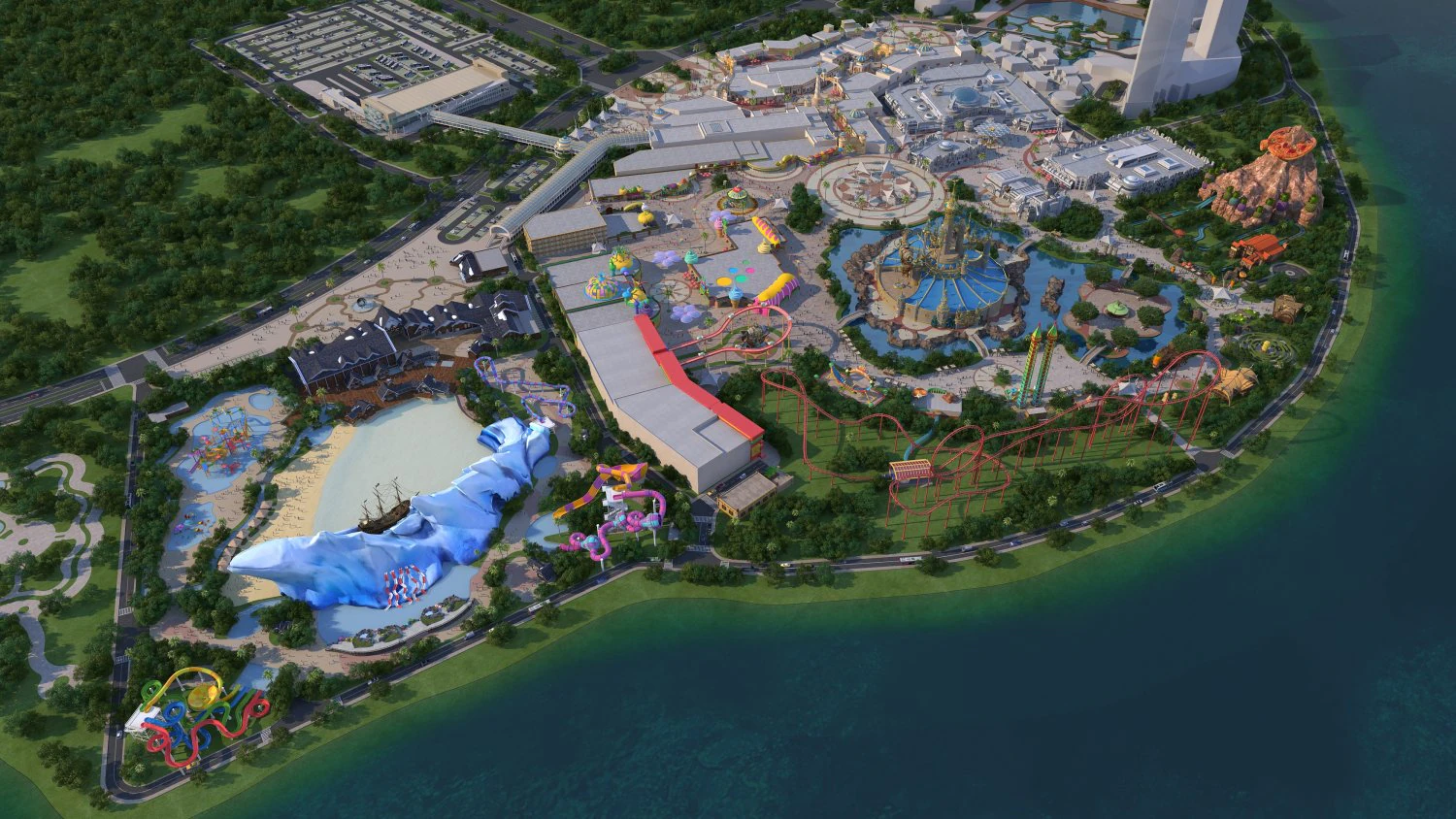 Amusement park 3D Model .c4d .max .obj .3ds .fbx .stl .blend