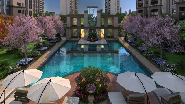 swimming pool 3D Model .c4d .max .obj .3ds .fbx .stl .blend 