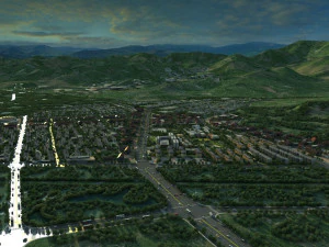 construção da cidade Modelo 3D