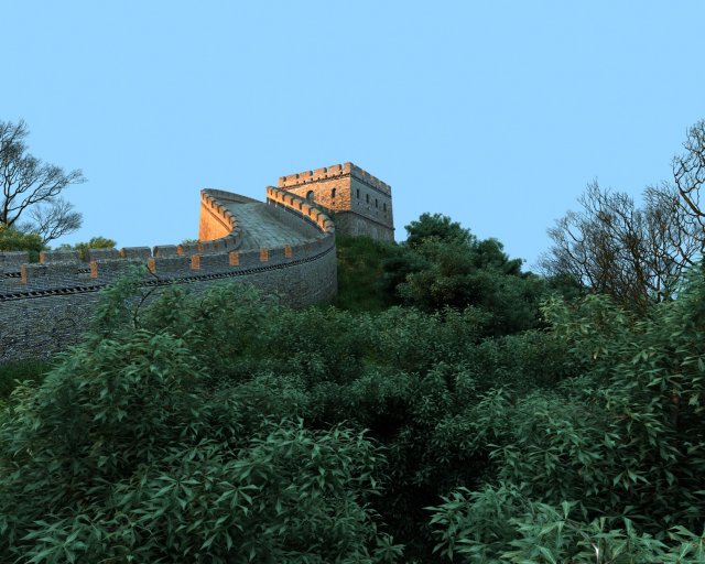 great wall Model 3D .c4d .max .obj .3ds .fbx .stl .blend 