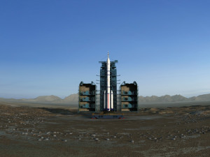 rocket launching Modelo 3D