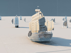 ming dynasty fleet Model 3D