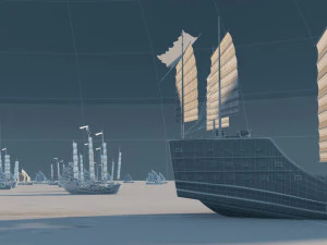 ming dynasty fleet 3D Model