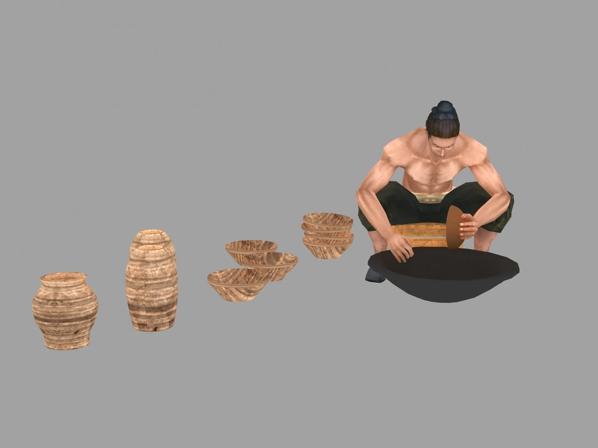 ancient peasant 3D Model .c4d .max .obj .3ds .fbx .stl .blend 