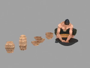 ancient peasant 3D Model