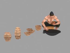 ancient peasant 3D Model