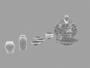 ancient peasant 3D Model