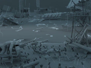 warship 3D Model