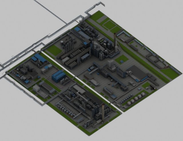 factory Modello 3D .c4d .max .obj .3ds .fbx .stl .blend 