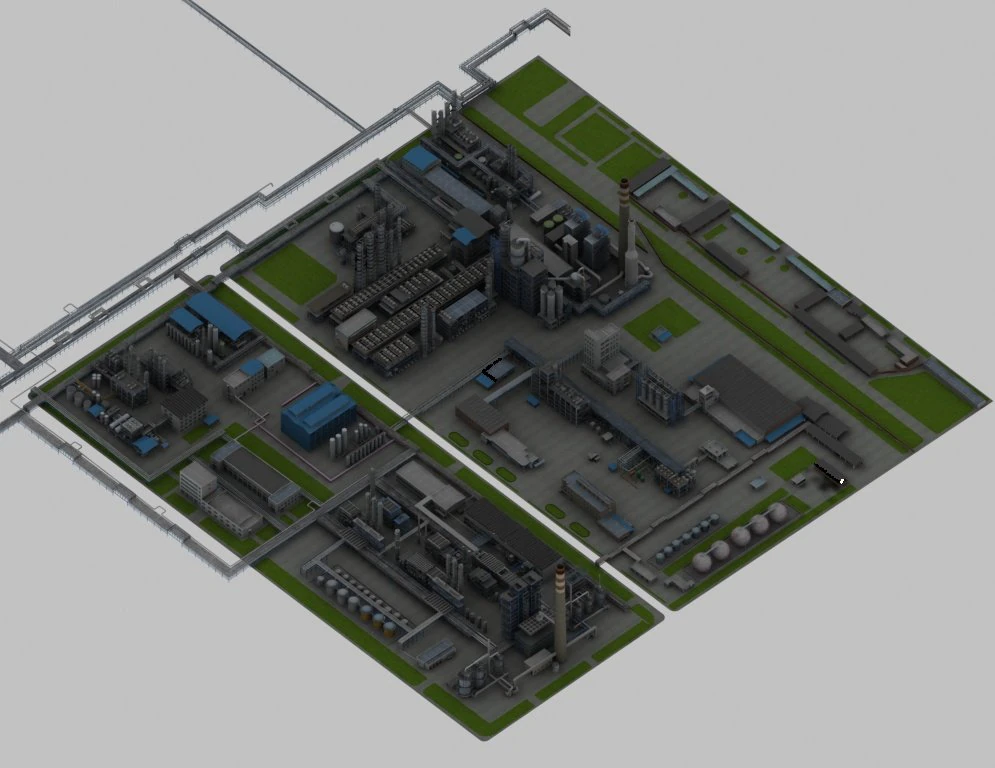 factory 3D Model .c4d .max .obj .3ds .fbx .stl .blend 