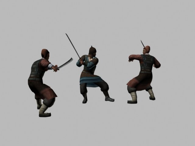 ancient soldiers Model 3D .c4d .max .obj .3ds .fbx .stl .blend