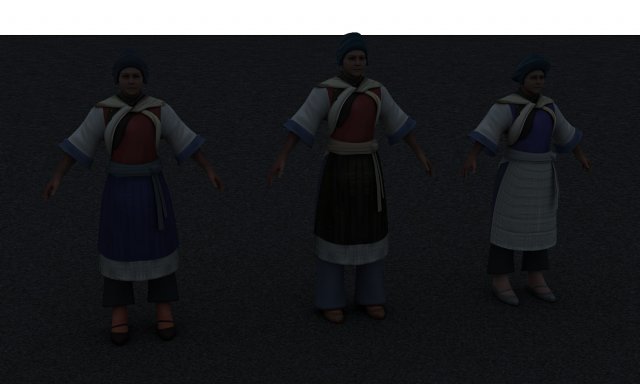 naxi woman Modèle 3D .c4d .max .obj .3ds .fbx .stl .blend 