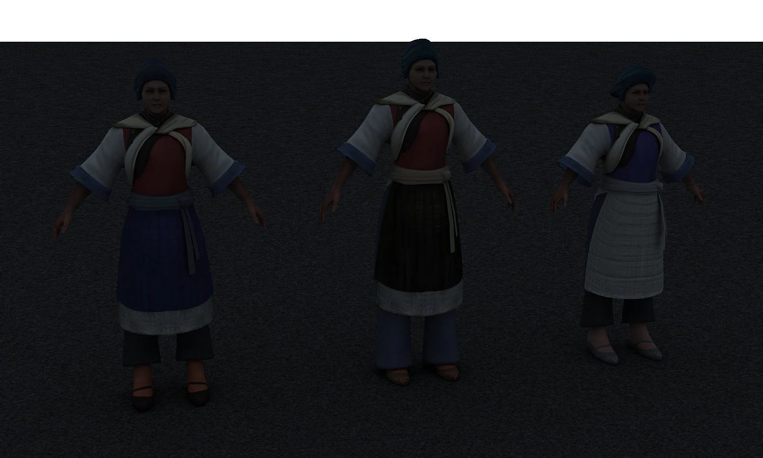 naxi woman 3D Model .c4d .max .obj .3ds .fbx .stl .blend