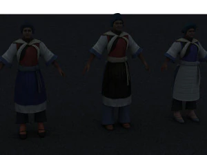 naxi kobieta Model 3D