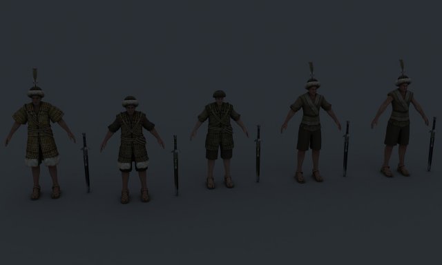 naxi warrior Modèle 3D .c4d .max .obj .3ds .fbx .stl .blend 