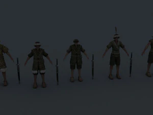 наксі воїн 3D Модель