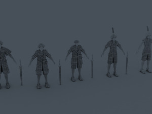 naxi warrior Modèle 3D