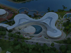 construção da cidade Modelo 3D