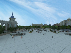 piazza 3D Model