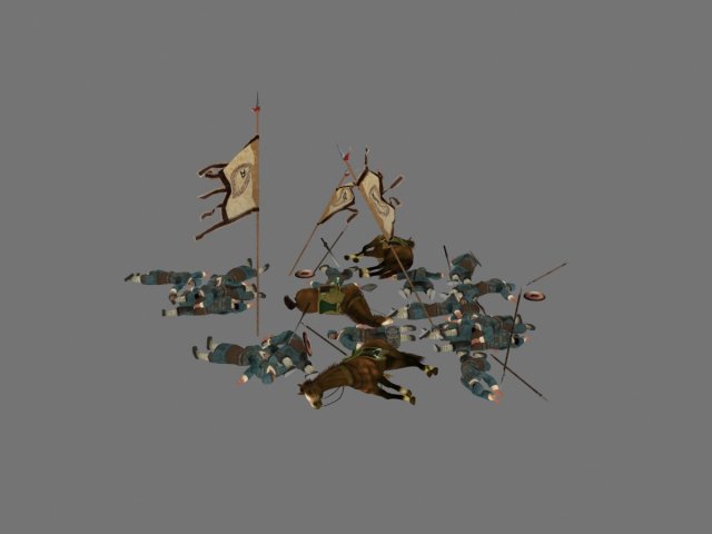 ancient soldiers Model 3D .c4d .max .obj .3ds .fbx .stl .blend 