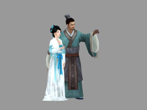ancient couple 3D Model