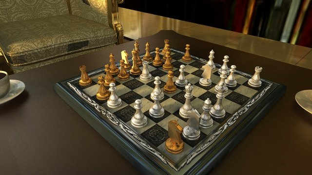 international chess 3D Model .c4d .max .obj .3ds .fbx .stl .blend 