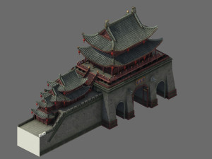 ancient city gate 3D 모델