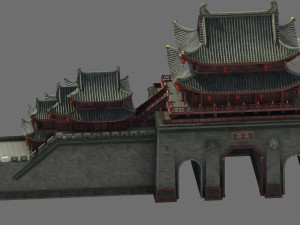 ancient city gate 3D 모델