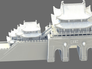 ancient city gate 3D 모델