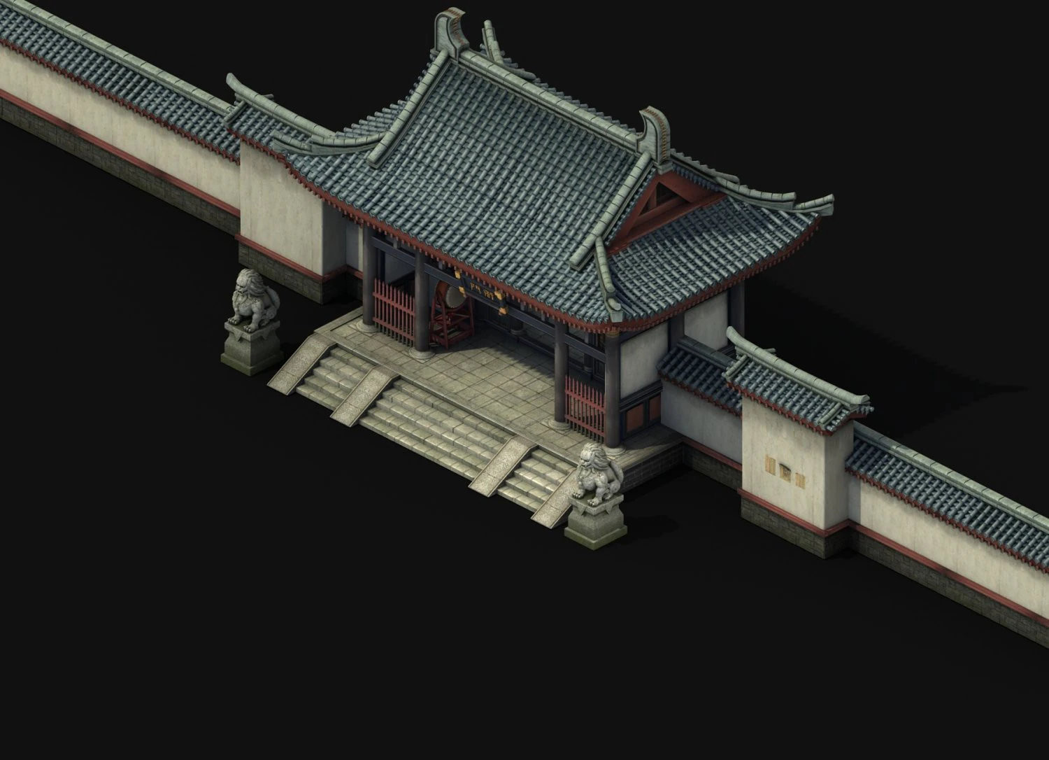 Ancient architecture 3D Model .c4d .max .obj .3ds .fbx .stl .blend 