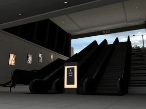 subway station exit 3D Model