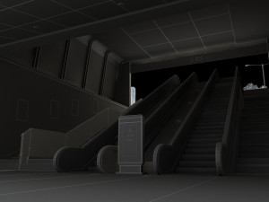 subway station exit 3D Model