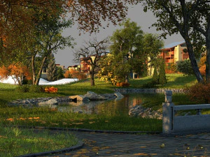 bangunan kota Model 3D