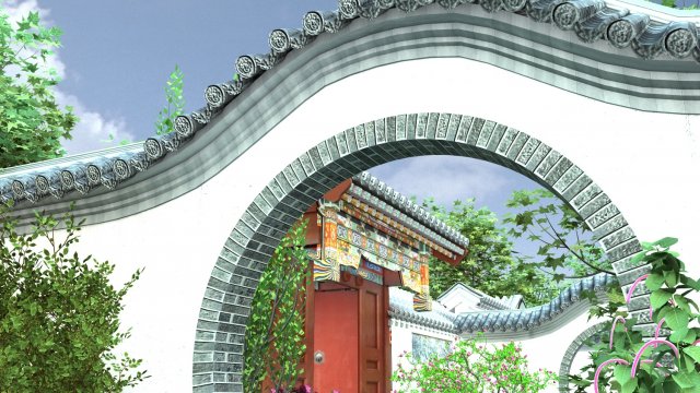 garden Model 3D .c4d .max .obj .3ds .fbx .stl .blend
