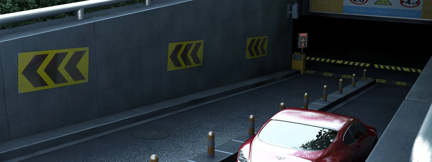 garage 3D Model .c4d .max .obj .3ds .fbx .stl .blend 