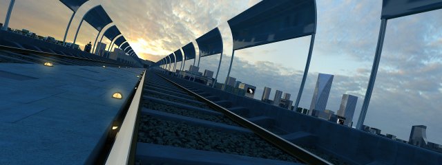 railway 3D Model .c4d .max .obj .3ds .fbx .stl .blend
