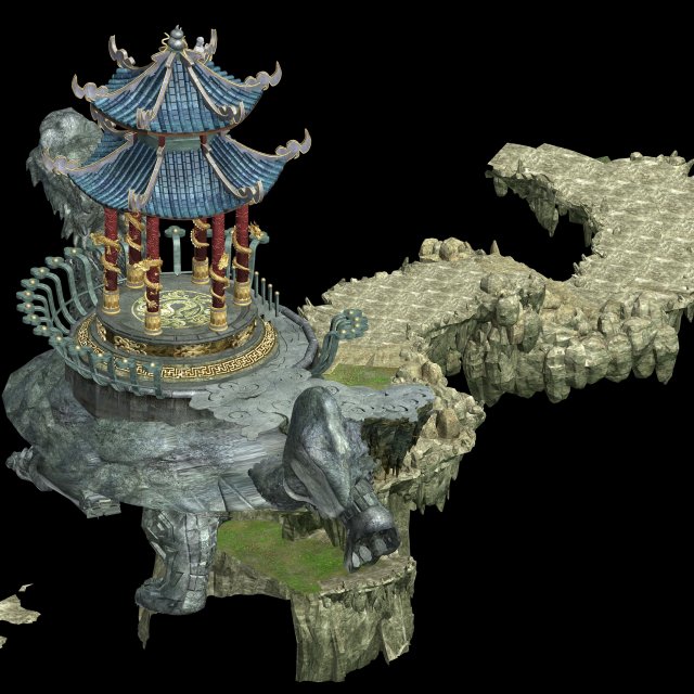feixian pavilion 3D मॉडल .c4d .max .obj .3ds .fbx .stl .blend 