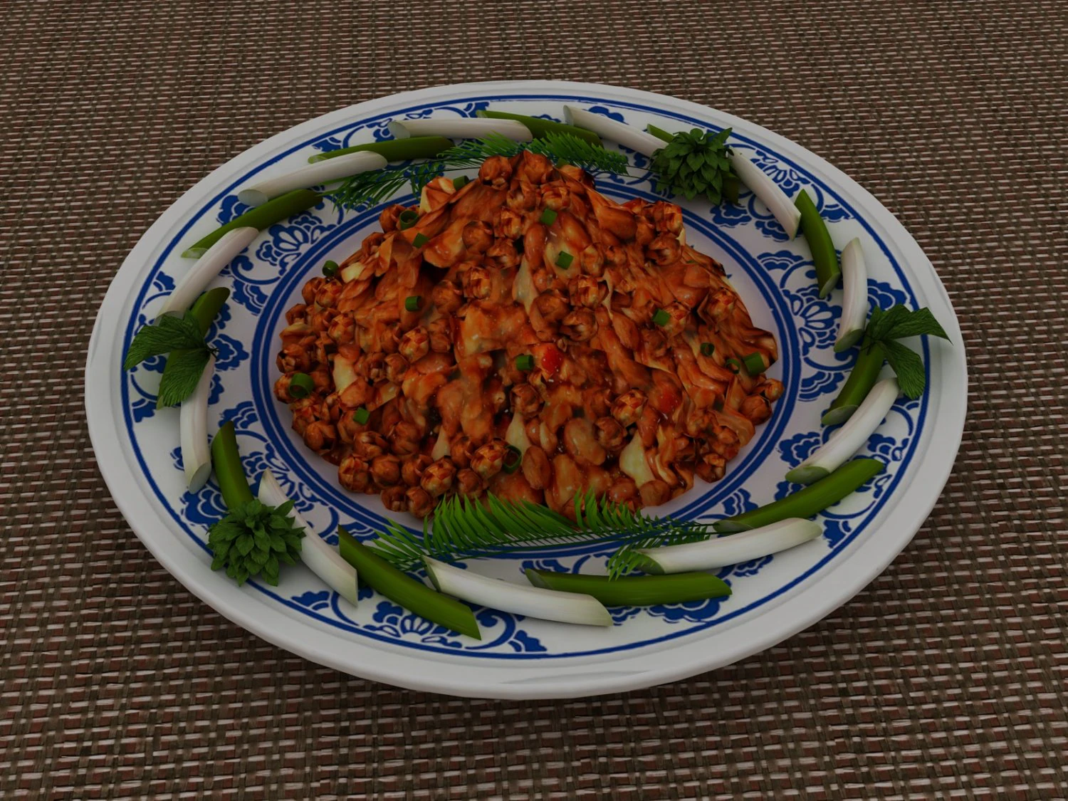 kung pao chicken 3D Model .c4d .max .obj .3ds .fbx .stl .blend