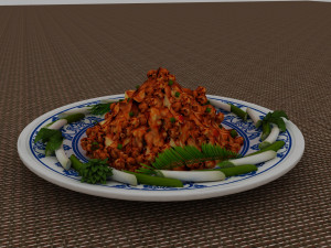 kung pao chicken 3D-Modell