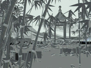 ancient building ink 3D Model
