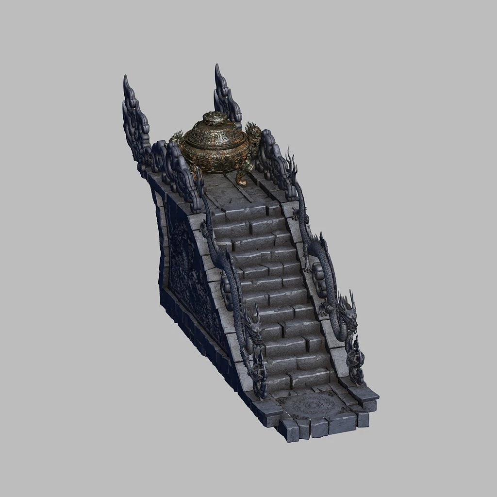 ancient tomb building 3D Model .c4d .max .obj .3ds .fbx .stl .blend 
