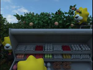 fruit stand 3D Modell