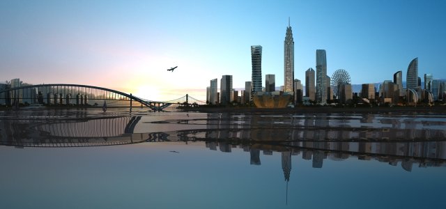 seaside building 3D-Modell .c4d .max .obj .3ds .fbx .stl .blend 
