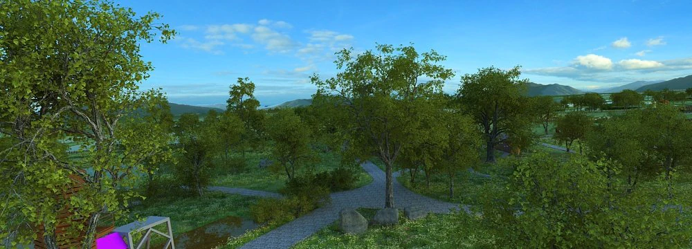 public park 3D Model .c4d .max .obj .3ds .fbx .stl .blend