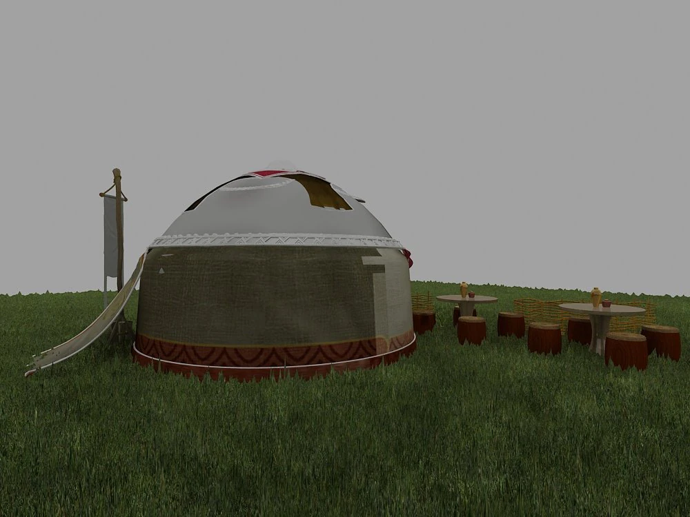 yurt 3D Model .c4d .max .obj .3ds .fbx .stl .blend 