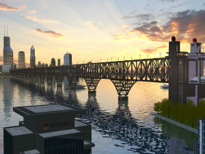 nanjing yangtze river bridge 3D मॉडल