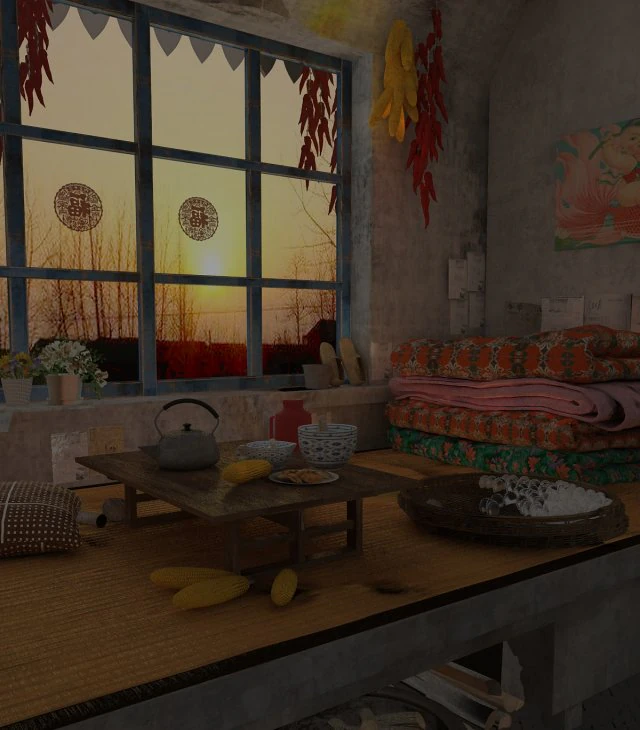 nordöstliche Landschaft 3D Modell .c4d .max .obj .3ds .fbx .stl .blend